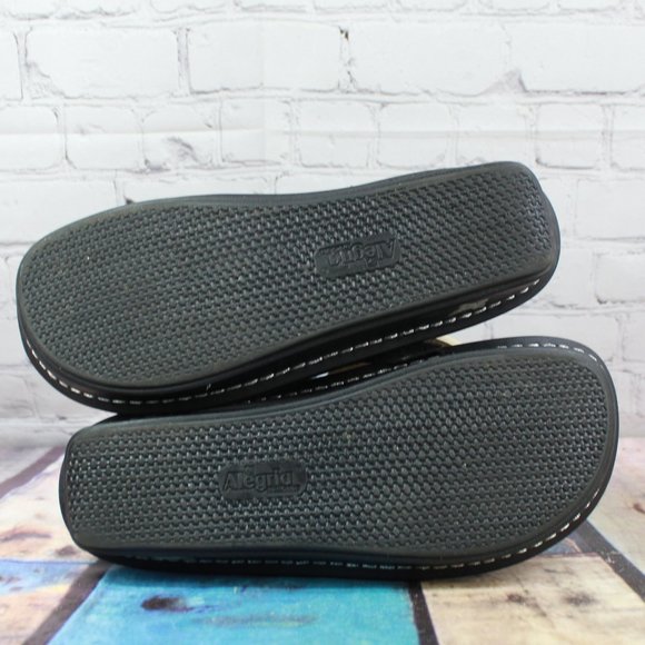 Alegria Black Embellished Paisley Mary Janes Comfort Shoes Size 39 US 9 - Picture 9 of 9